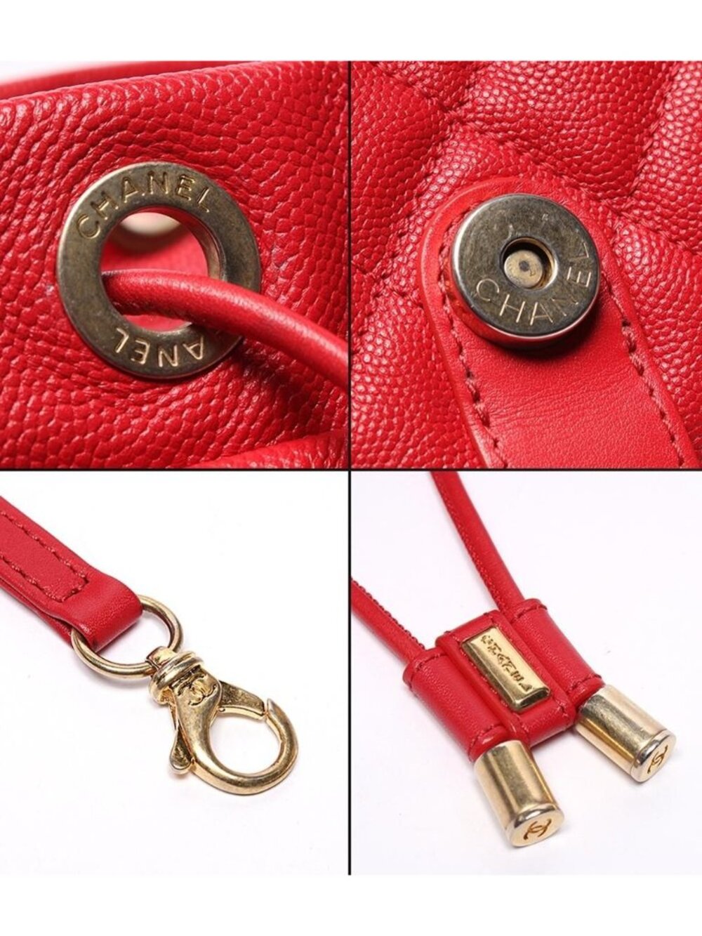 Chanel Backpack CC Filigree Caviar Leather Gold Quilted - Picture 7 of 10
